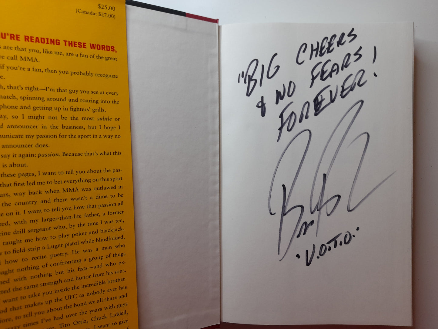 Bruce Buffer - It's Time! - Hardcover Book - 1st Edition [AUTOGRAPHED]