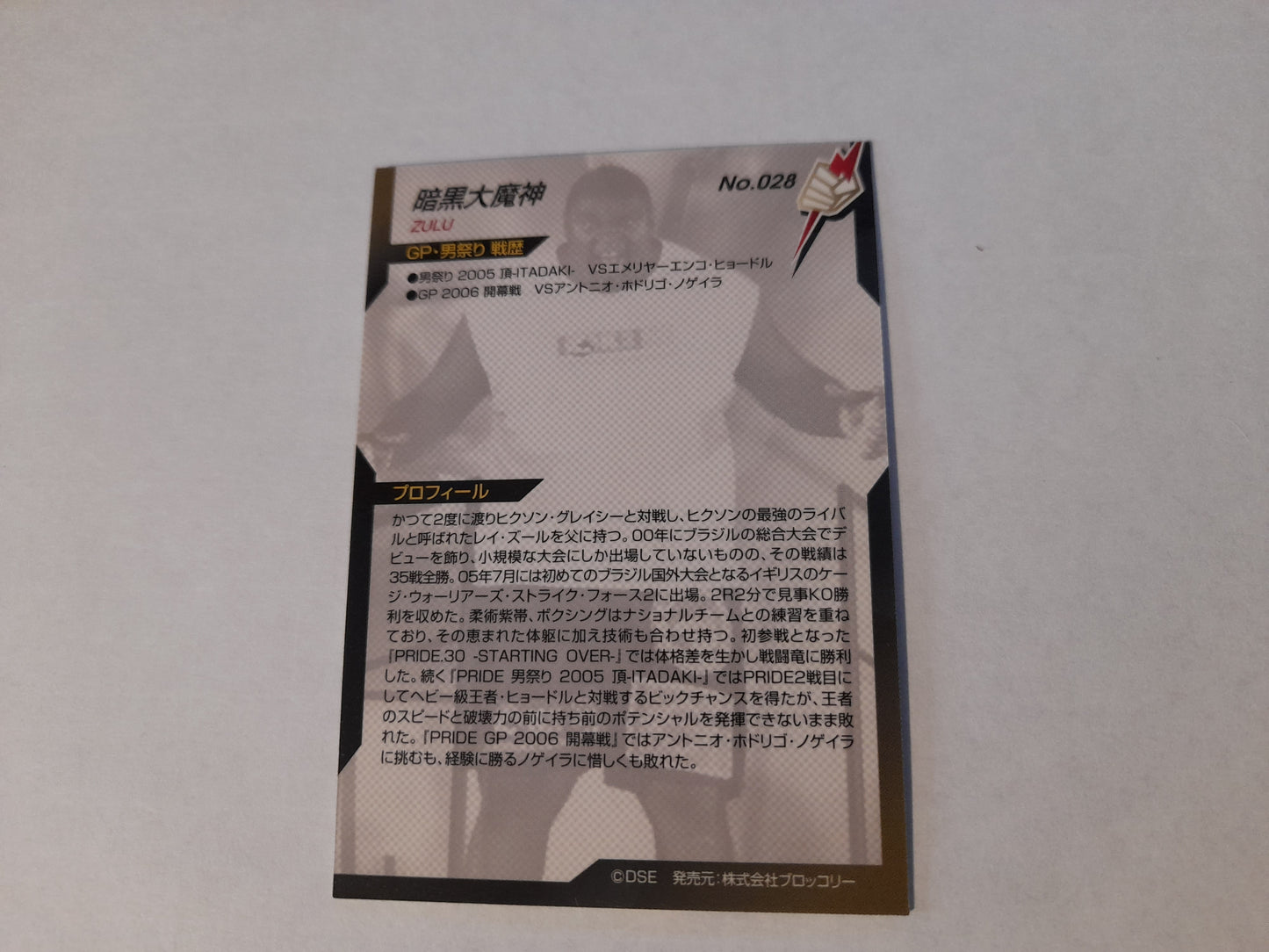 2006 DSE Pride Fighting Championships Trading Card - #028 Zuluzinho