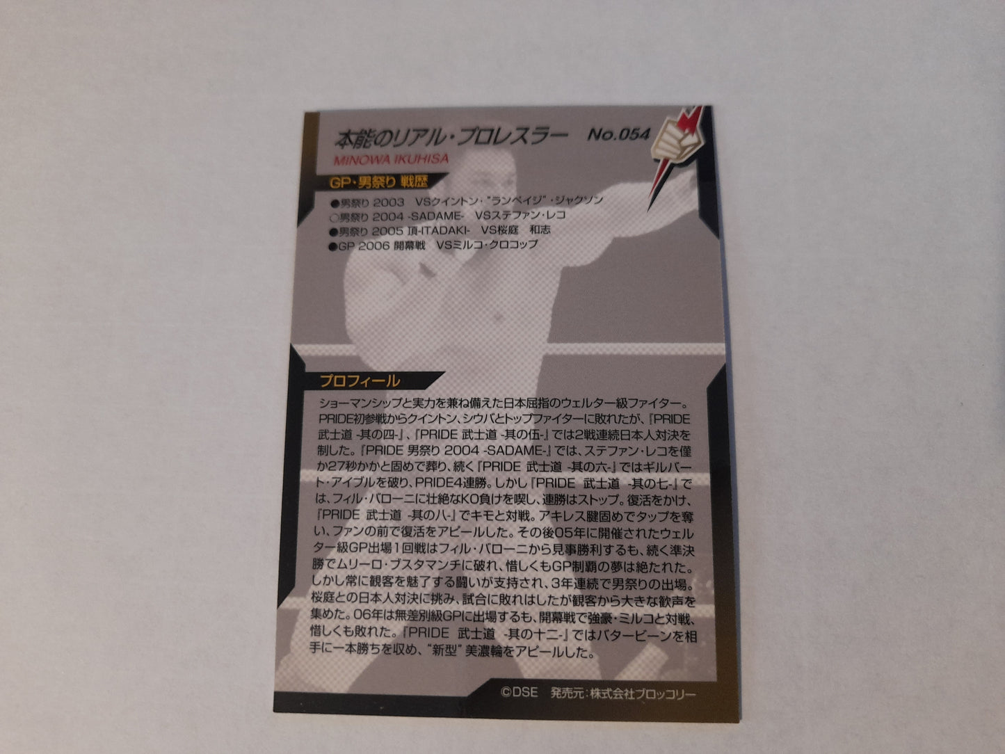 2006 DSE Pride Fighting Championships Trading Card - #054 Ikuhisa Minowa