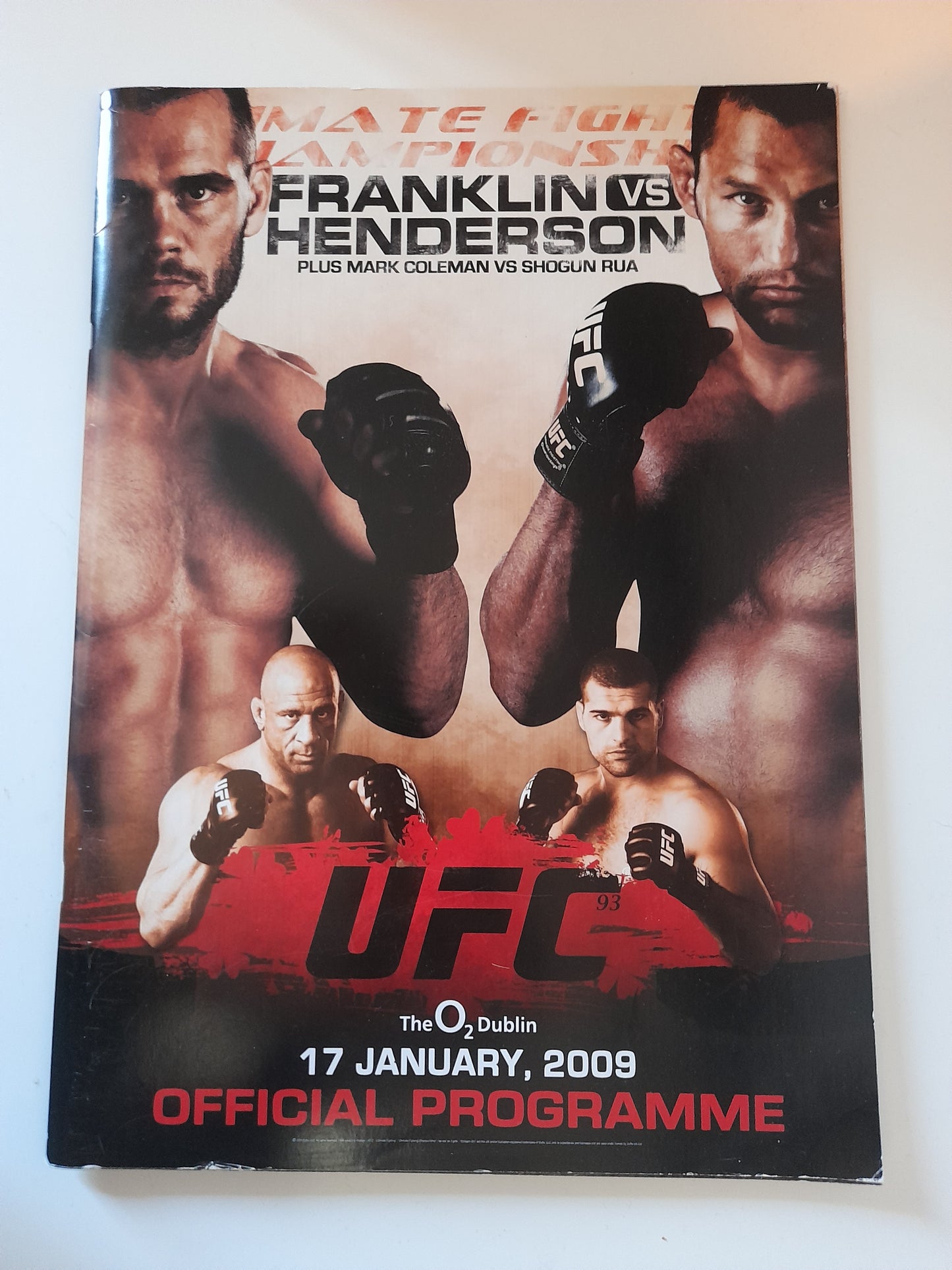 UFC 93 (IRE) - Franklin Vs Henderson - Official Event Program (2009)