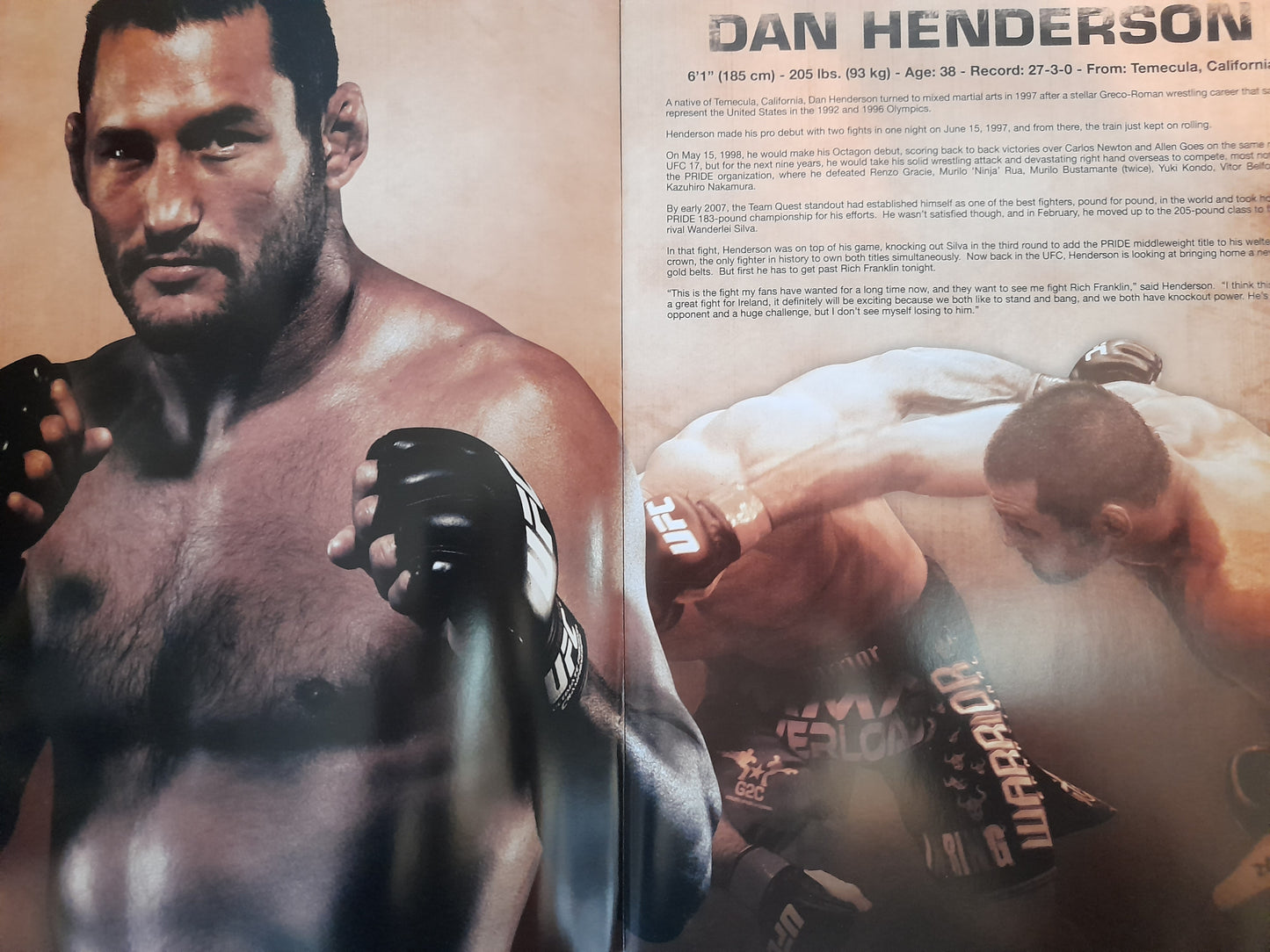 UFC 93 (IRE) - Franklin Vs Henderson - Official Event Program (2009)