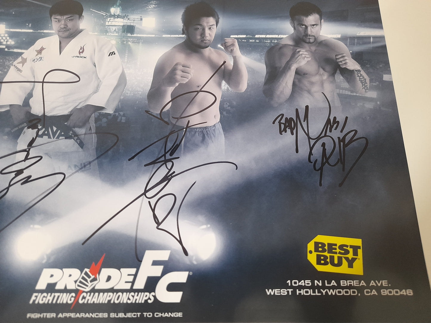 Pride Fighting Championship USA 4x Fighter Signed 11x17 Promo Poster [AUTOGRAPHED]
