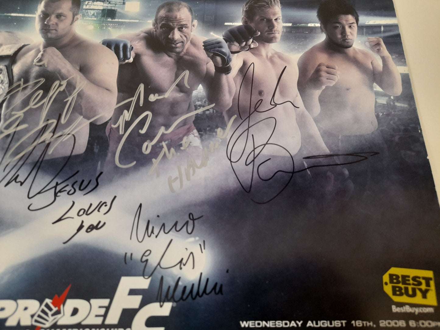 Pride Fighting Championship USA 7x Fighter Signed 11x17 Promo Poster [AUTOGRAPHED]