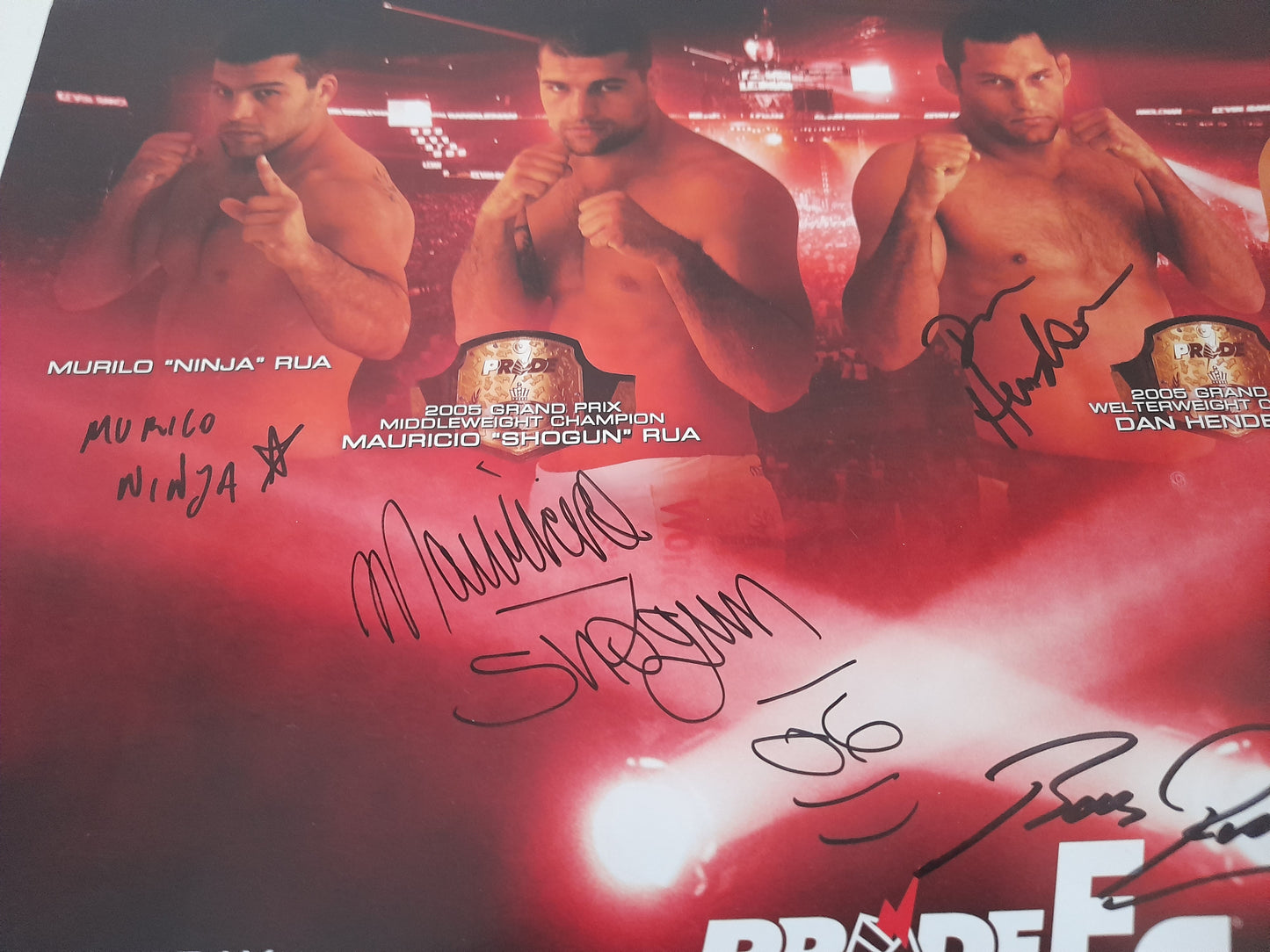Pride Fighting Championship USA 5x Fighter Signed 11x17 Promo Poster [AUTOGRAPHED]