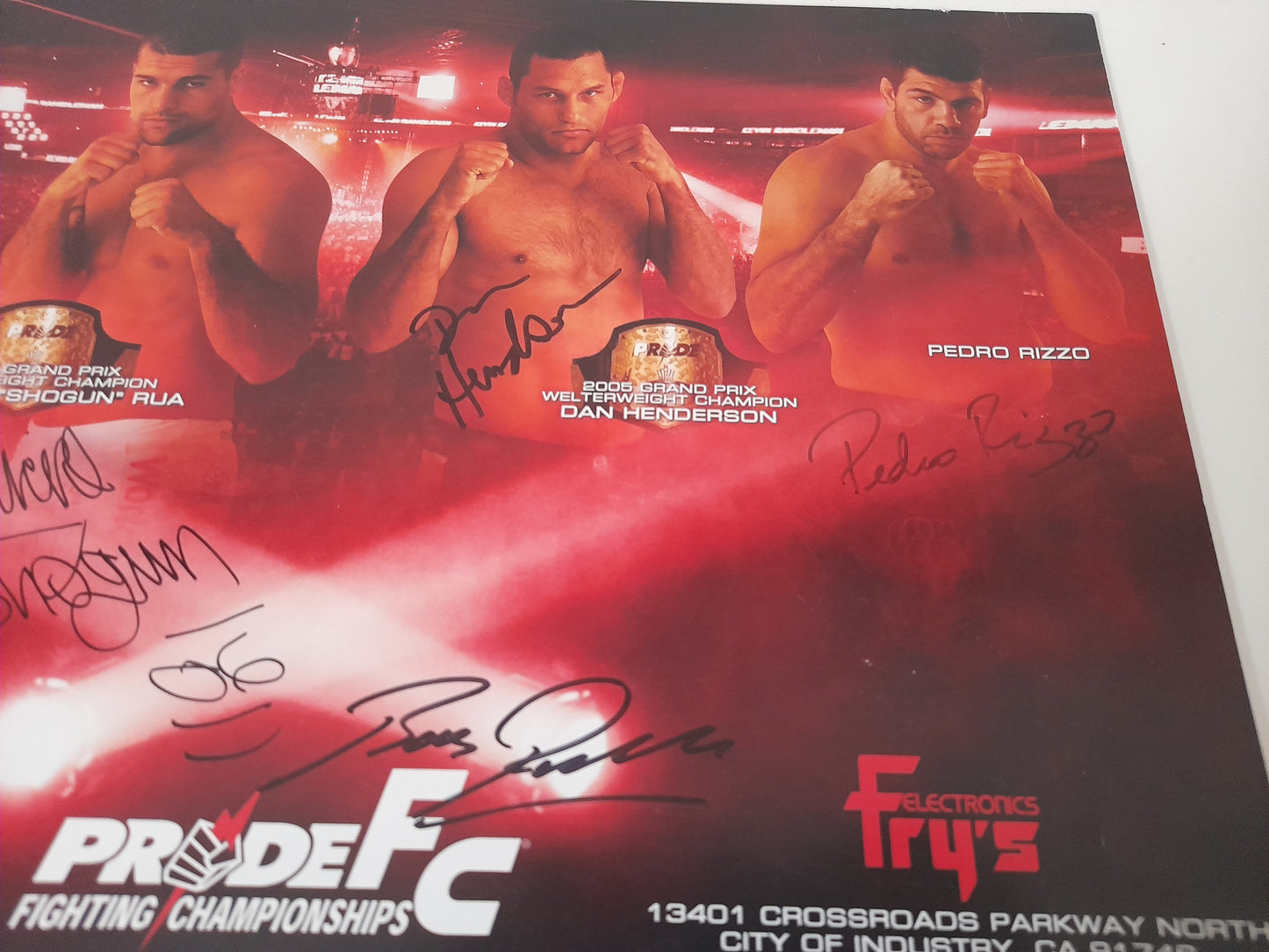 Pride Fighting Championship USA 5x Fighter Signed 11x17 Promo Poster [AUTOGRAPHED]