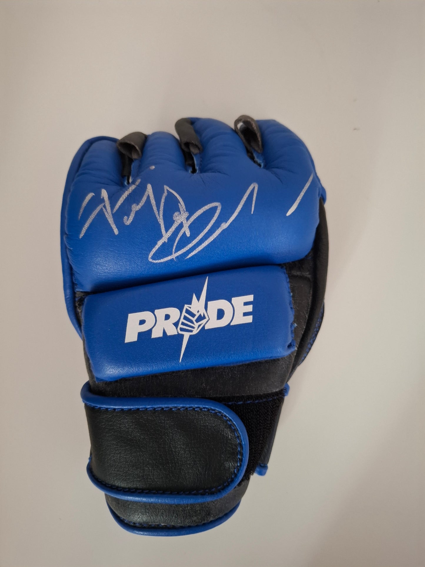 Fedor Emilianenko Signed PRIDE FC "Whitebolts" Official MMA Glove - V2 - Blue - Left Hand - Size L - DSE - [AUTOGRAPHED]