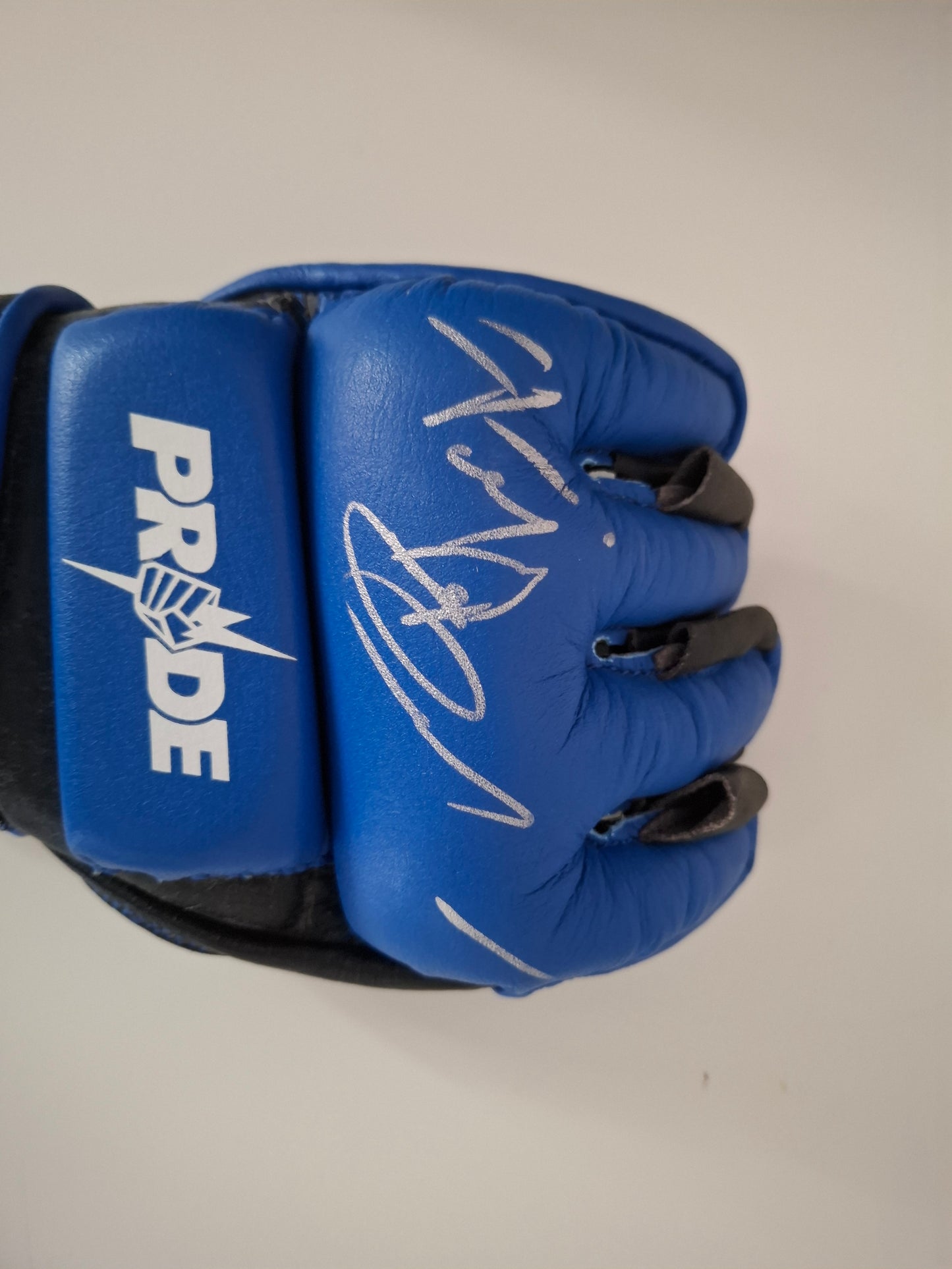 Fedor Emilianenko Signed PRIDE FC "Whitebolts" Official MMA Glove - V2 - Blue - Left Hand - Size L - DSE - [AUTOGRAPHED]
