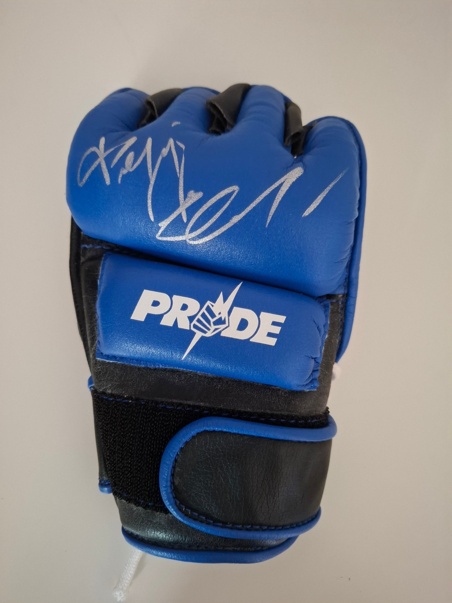 Fedor Emilianenko Signed PRIDE FC "Whitebolts" Official MMA Glove - V2 - Blue - Right Hand - Size L - DSE - [AUTOGRAPHED]