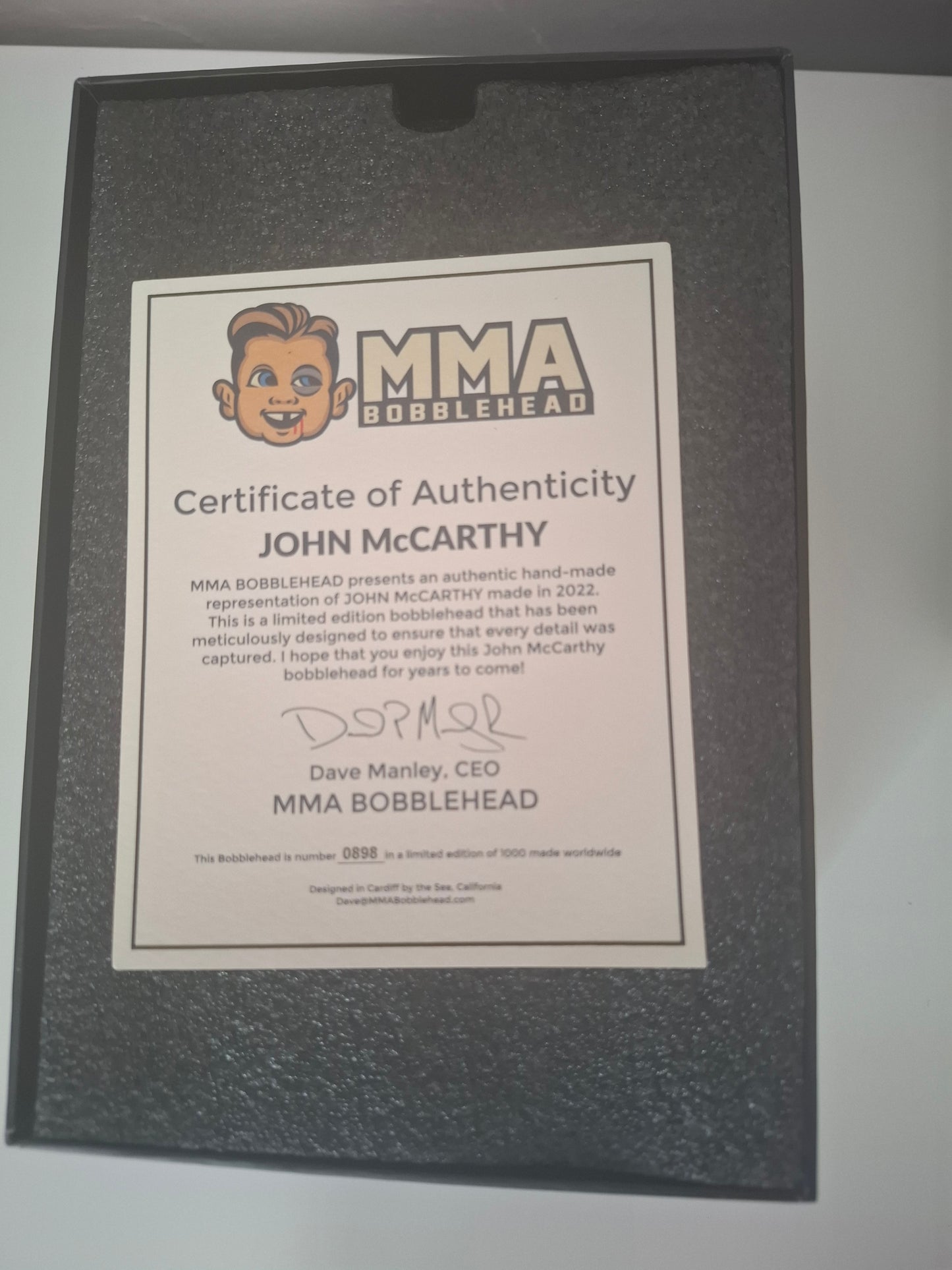 Big John McCarthy - Limited Edition - Hand Painted Boxed Audio Bobblehead (NEW) [AUTOGRAPHED]