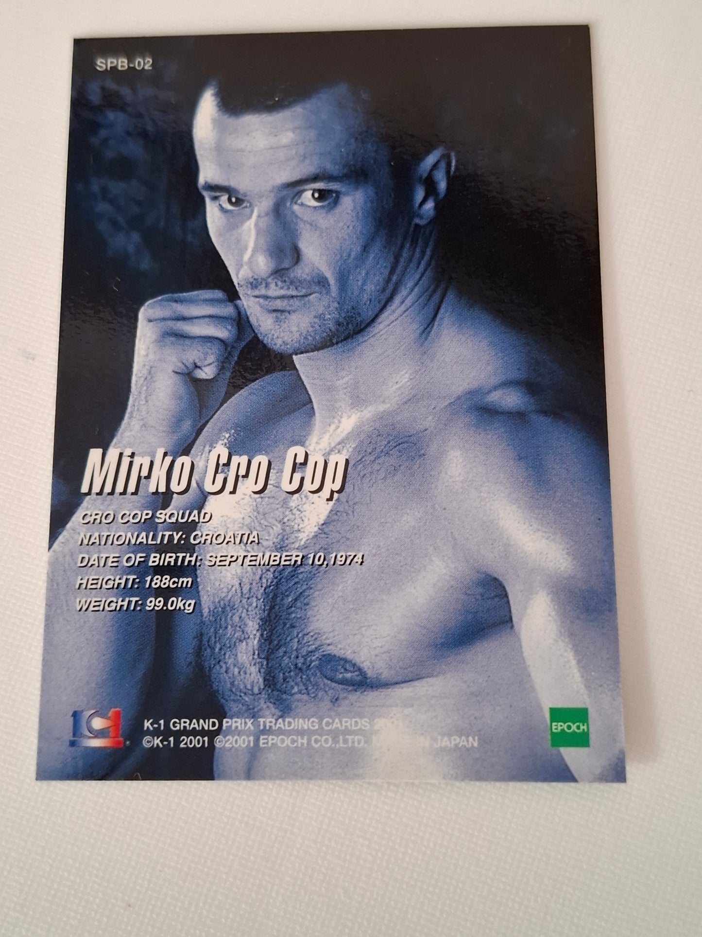 Mirko "CroCop" Filipovic - Official Trading Card - #SPB-02 - K-1 Kickboxing Epoch Set (2001)