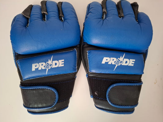 PRIDE FC Official MMA Gloves - Whitebolts - V2 - Blue - Size L - DSE - With Box