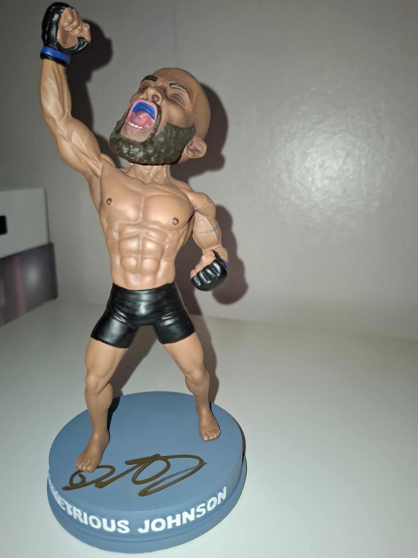 Demetrious "Mighty Mouse" Johnson - Limited Edition - Hand Painted Boxed Bobblehead (NEW) [AUTOGRAPHED]