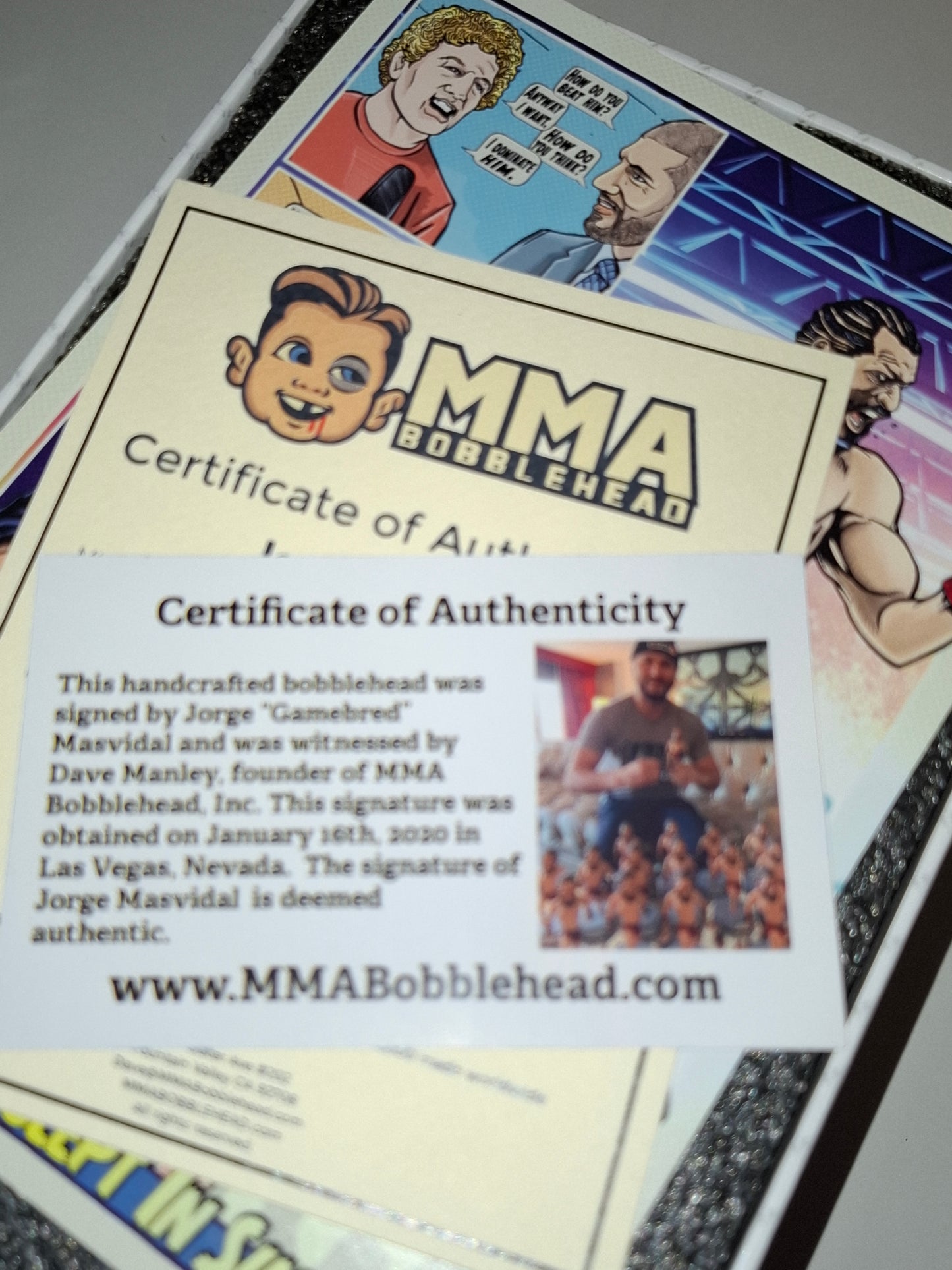 Jorge Masvidal - Limited Edition - Hand Painted Boxed Bobblehead [AUTOGRAPHED]