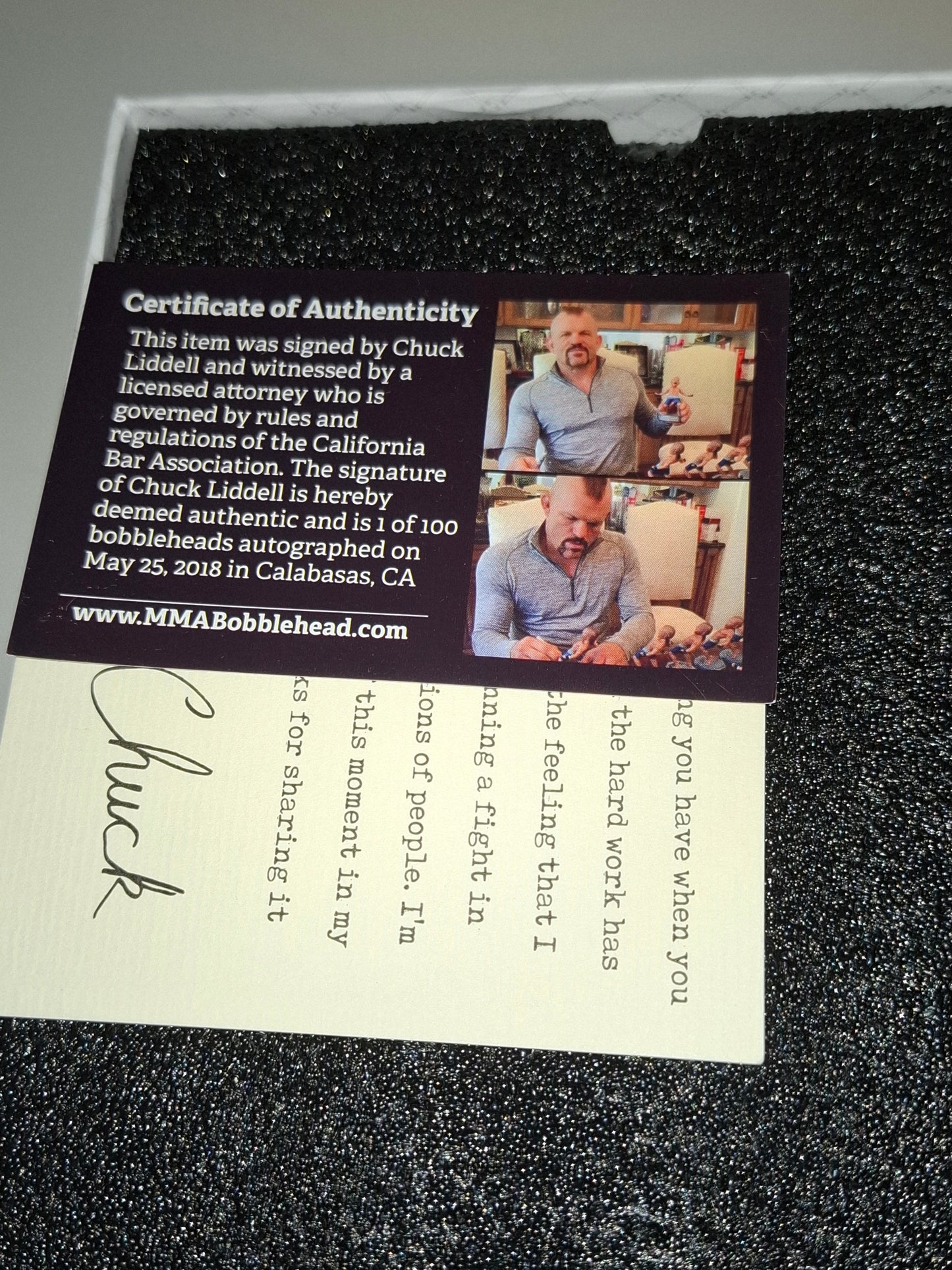 Chuck "The Iceman" Liddell - Limited Edition - Hand Painted Boxed Bobblehead (NEW) [AUTOGRAPHED]
