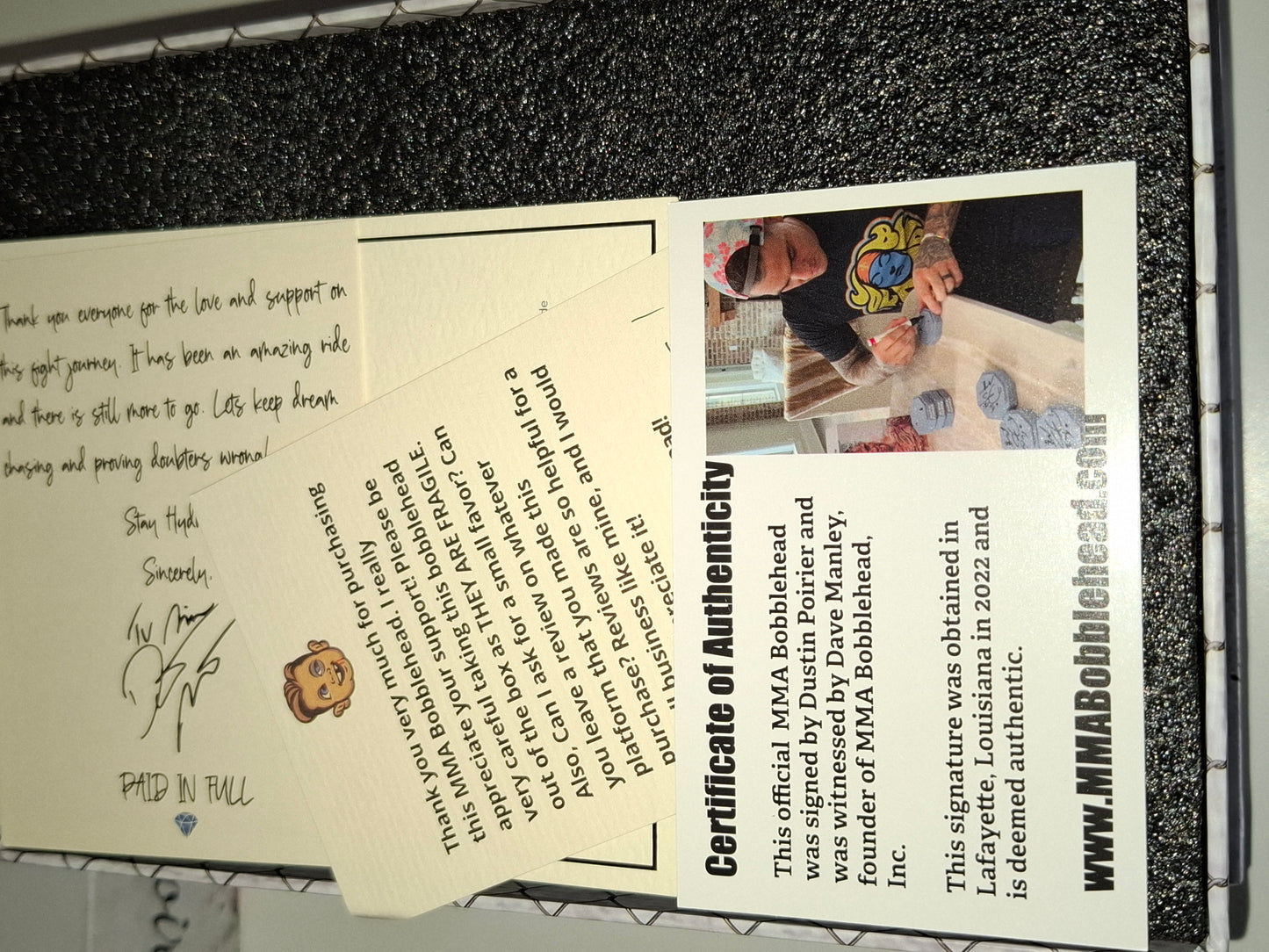 Dustin Poirier - Limited Edition - Hand Painted Boxed Bobblehead (NEW) [AUTOGRAPHED]
