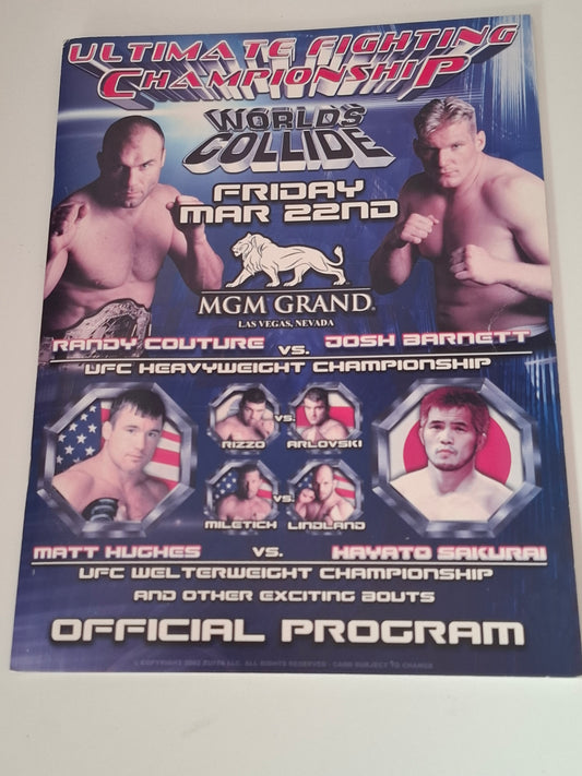 UFC 36: World Collide - Randy Couture Vs Josh Barnett - Official Event Program (2002)