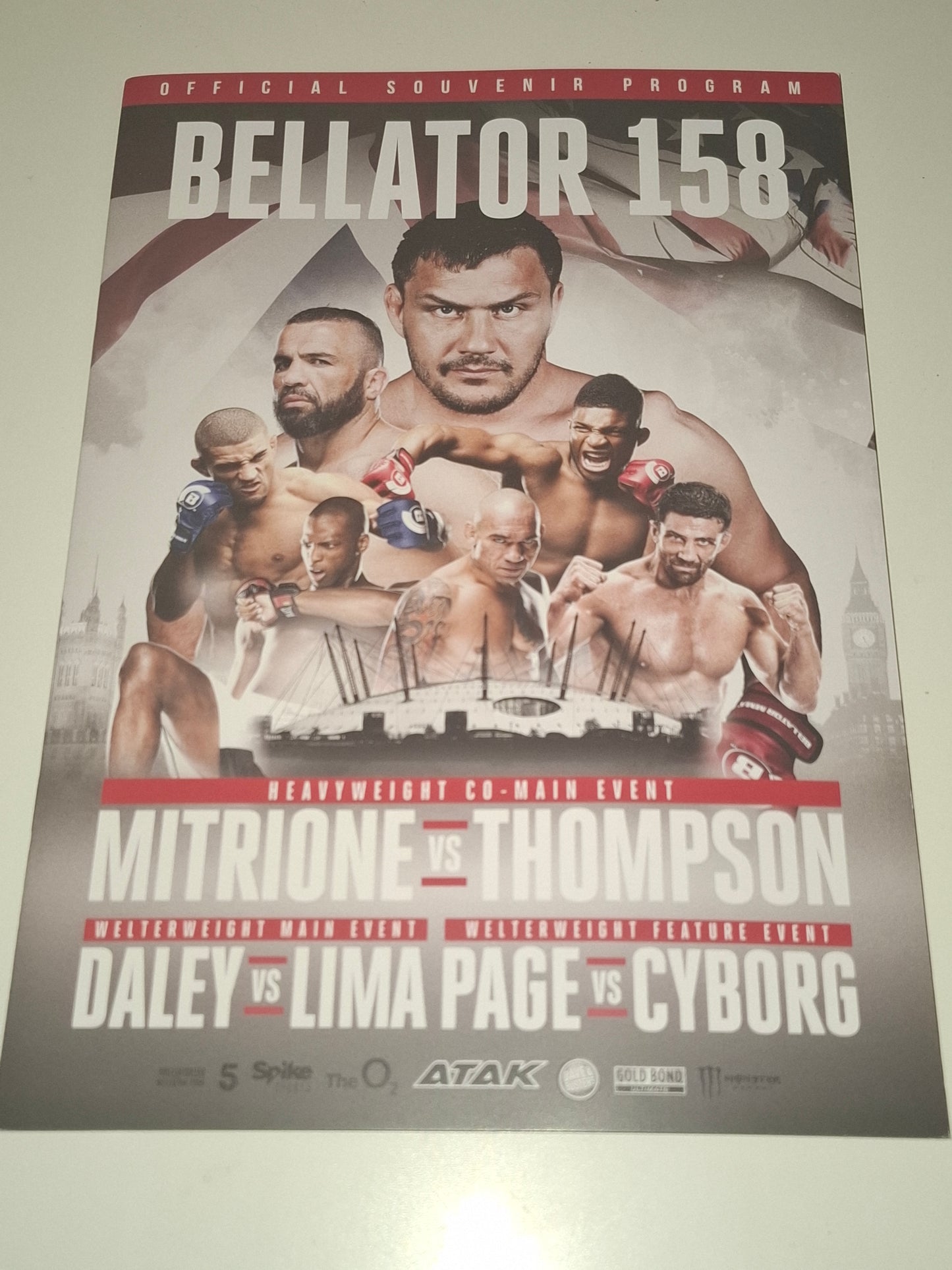 Bellator 158 (UK) - Paul Daley Vs Douglas Lima / MVP Vs Cyborg - Official Event Program (2016)