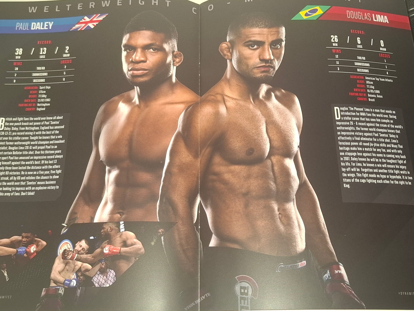 Bellator 158 (UK) - Paul Daley Vs Douglas Lima / MVP Vs Cyborg - Official Event Program (2016)