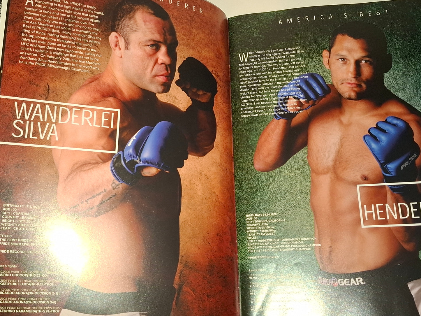 Pride FC 33 The Second Coming (USA) - Dan Henderson Vs Wanderlei Silva (2007) - Official Event Program