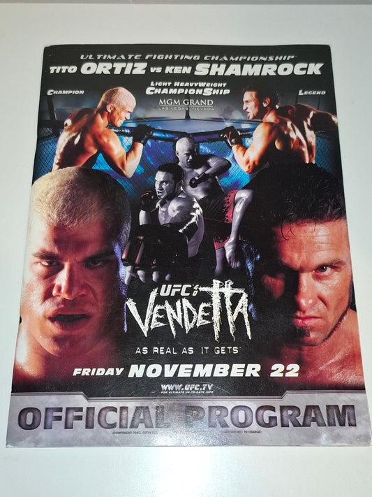 UFC 40: Vendetta - Ken Shamrock Vs Kimo - Official Event Program (2002)