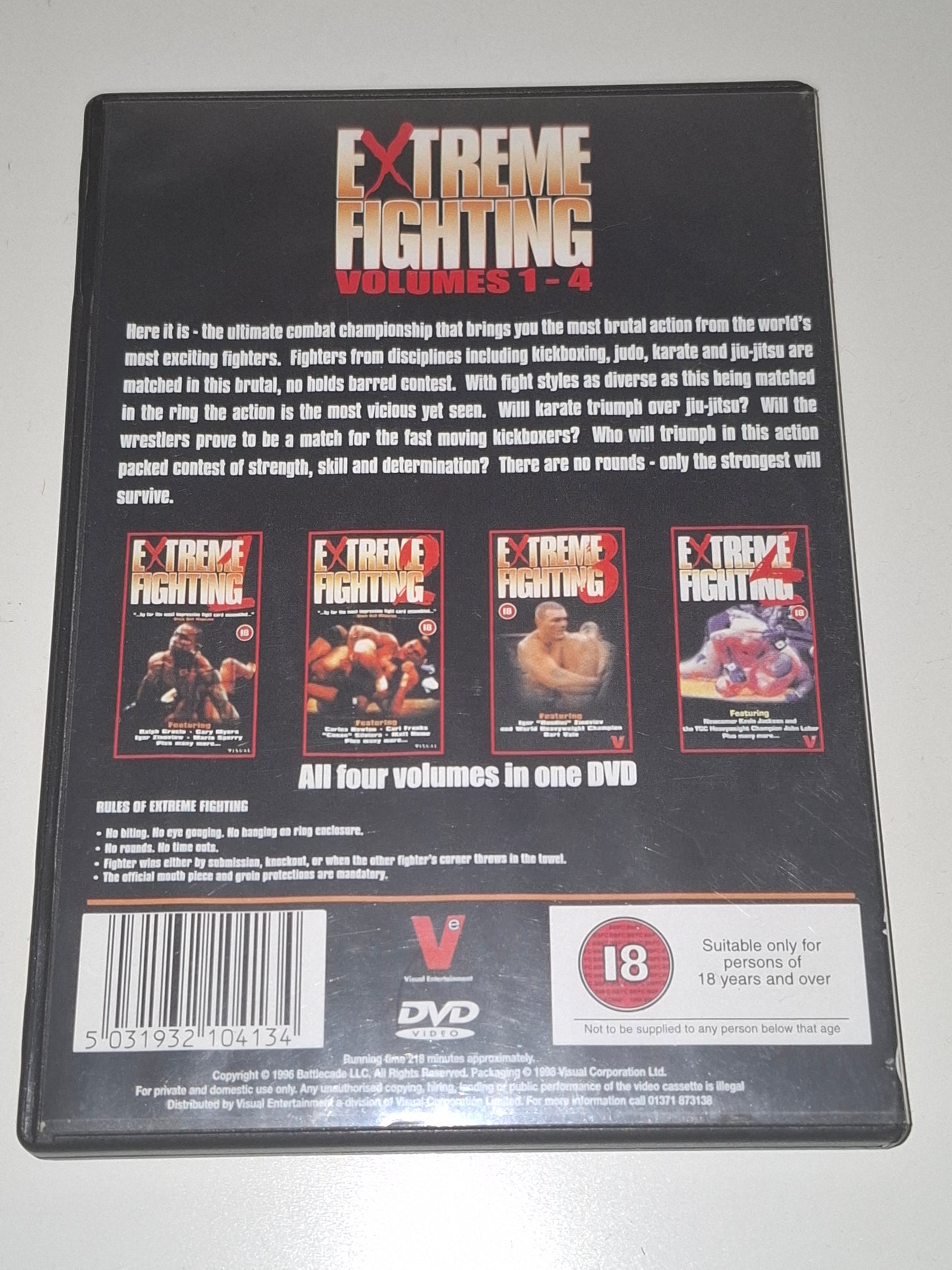 Battlecade: Extreme fighting Volumes 1 -4 - DVD (1996)