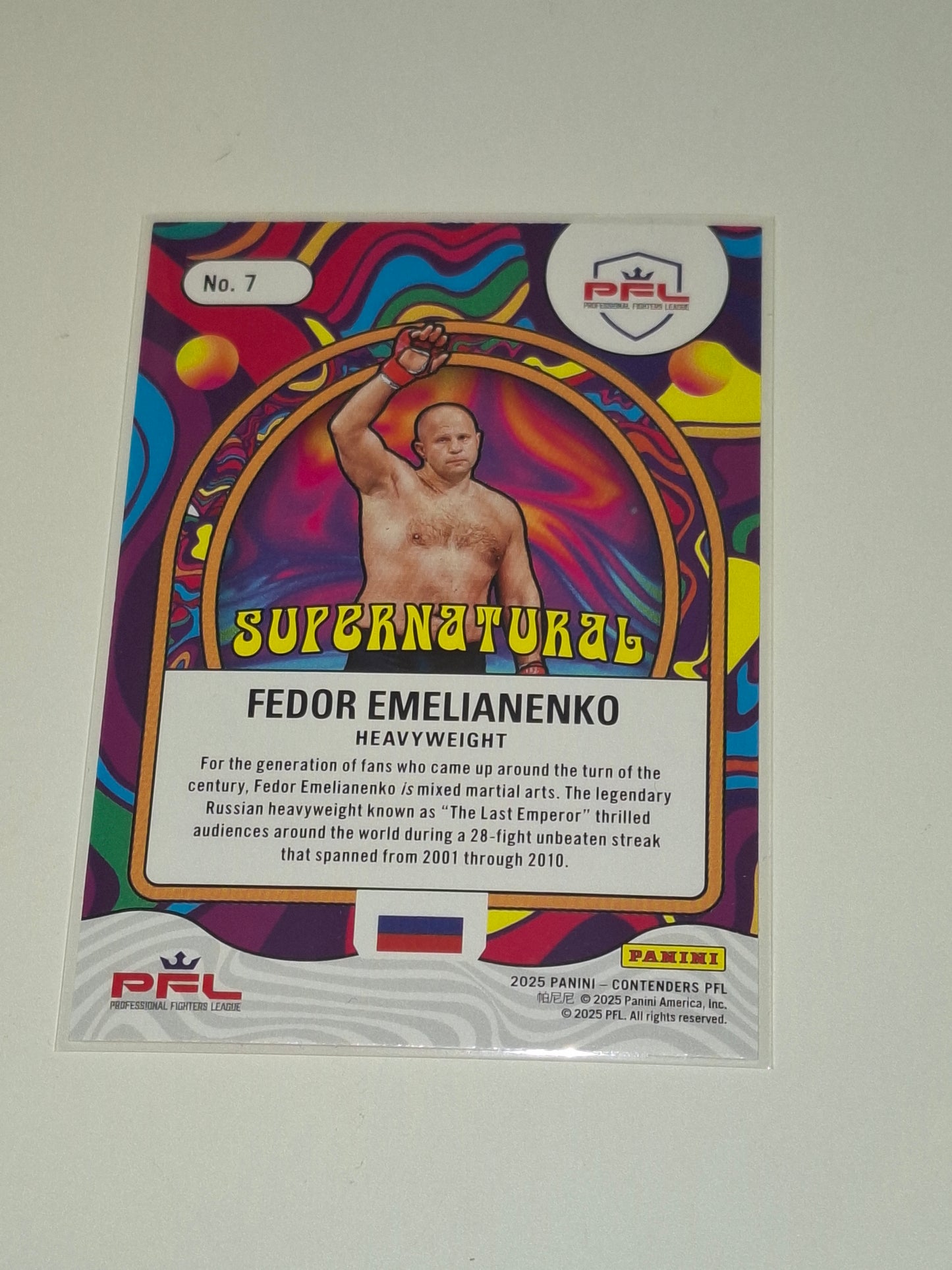 2025 Panini PFL Contenders Trading Card - Supernatural Red - #07 - Fedor Emelianenko