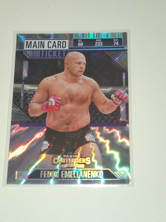 2025 Panini PFL Contenders Trading Card - Main Card Ticket /99 - #60 - Fedor Emelianenko