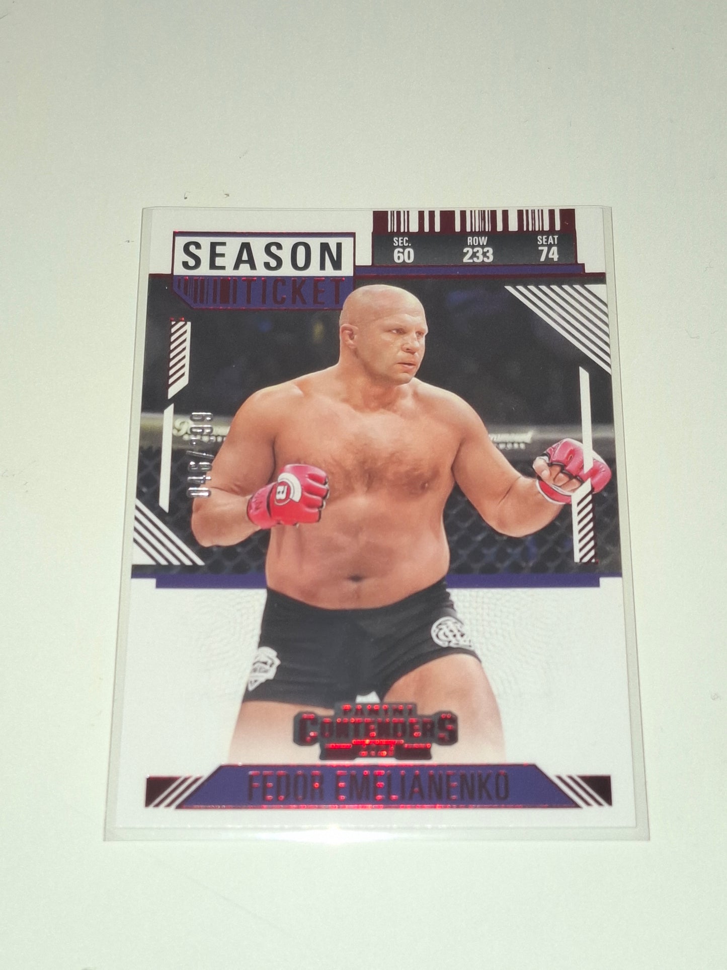 2025 Panini PFL Contenders Trading Card - Season Ticket Red /299 - #60 - Fedor Emelianenko