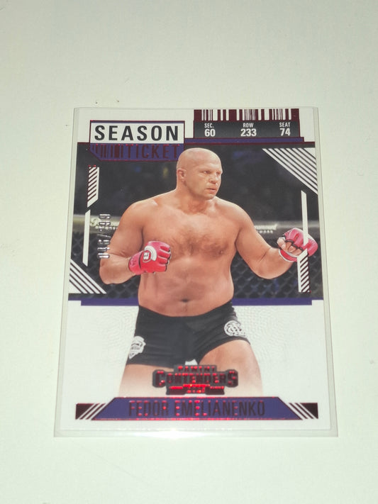 2025 Panini PFL Contenders Trading Card - Season Ticket Red /299 - #60 - Fedor Emelianenko