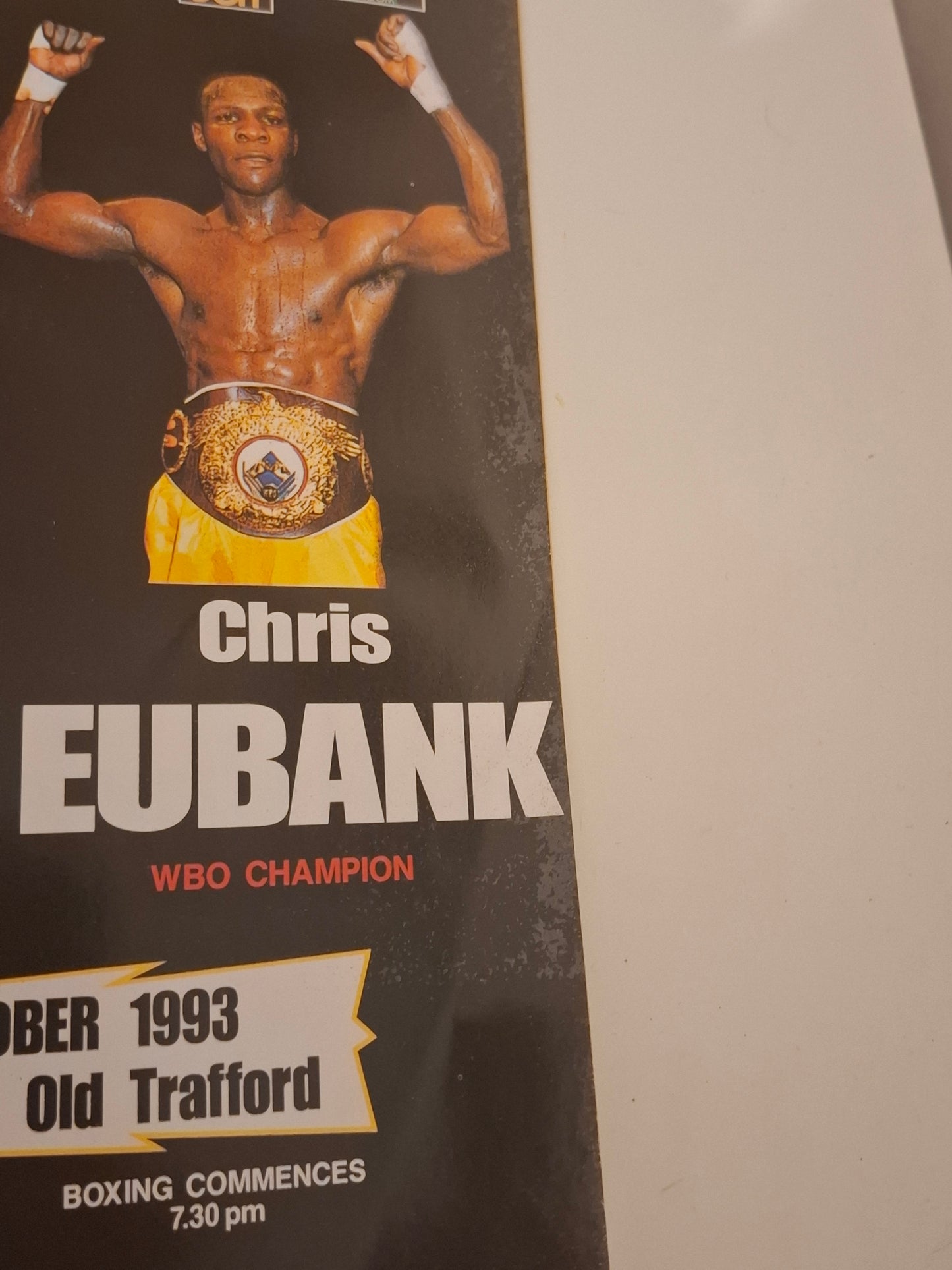 Nigel Benn Vs Chris Eubank 2 "Judgement Day" - Official Boxing Event Program (1993)
