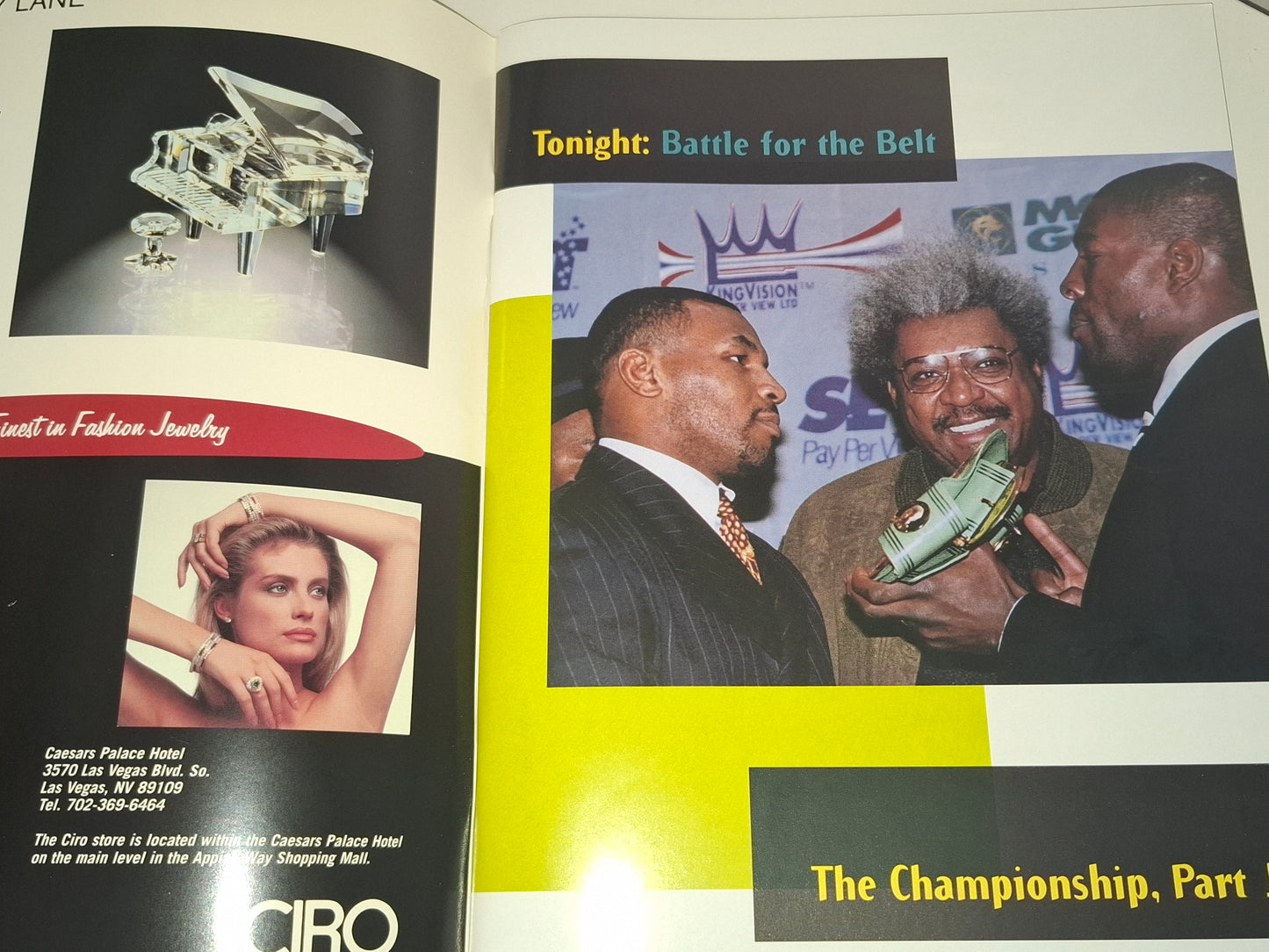 Frank Bruno Vs Mike Tyson 2 - Official Boxing Event Program (1996)