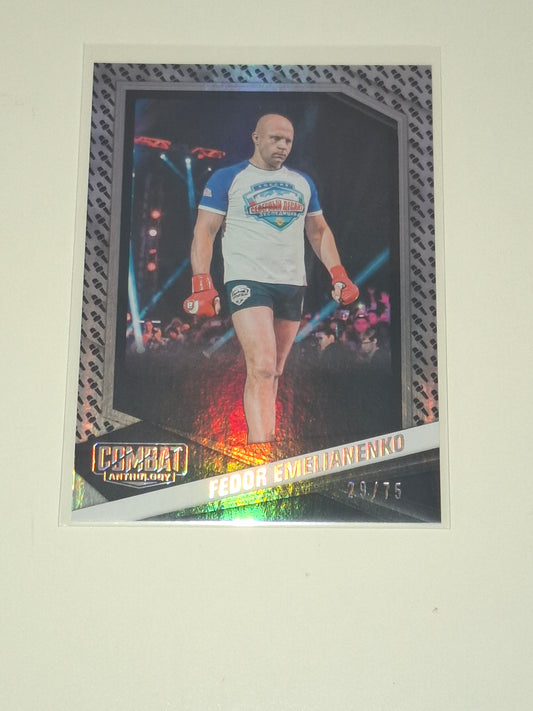 2025 Panini Combat Anthology Trading Card - Microphone Parallel /75 - #30 - Fedor Emelianenko