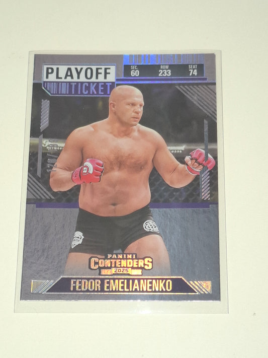 2025 Panini PFL Contenders Trading Card - Playoff Ticket /199 - #60 - Fedor Emelianenko