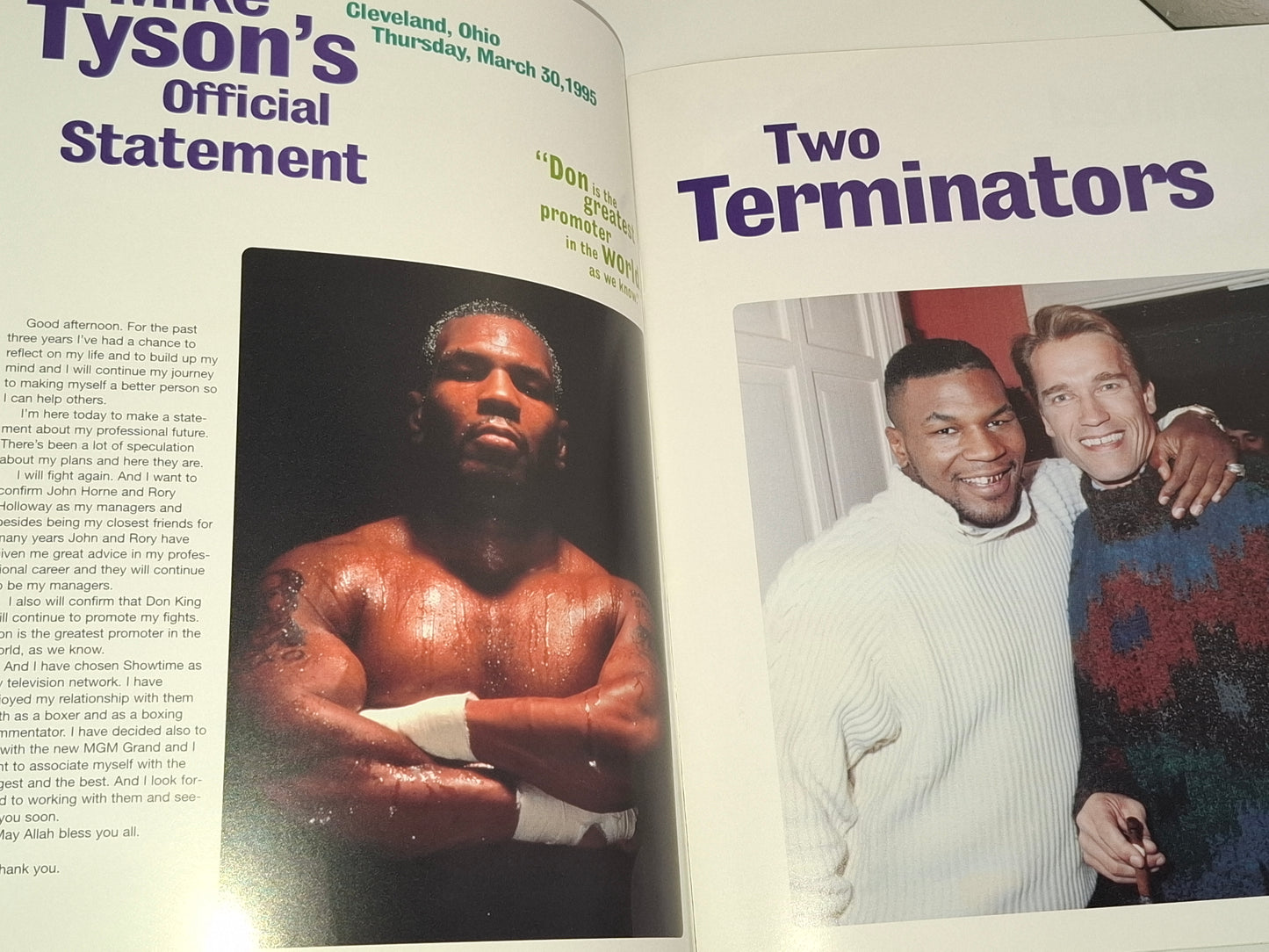 Mike Tyson Vs Peter McNeely - Official Boxing Event Program (1995)