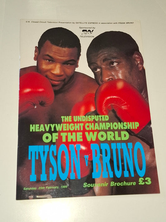 Mike Tyson Vs Frank Bruno - Official Boxing Event Program (1989)