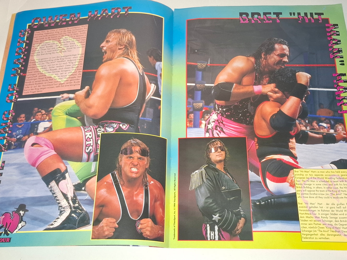 WWF Wrestling - Hart Attack European Tour 93 - Official Event Program (1993)