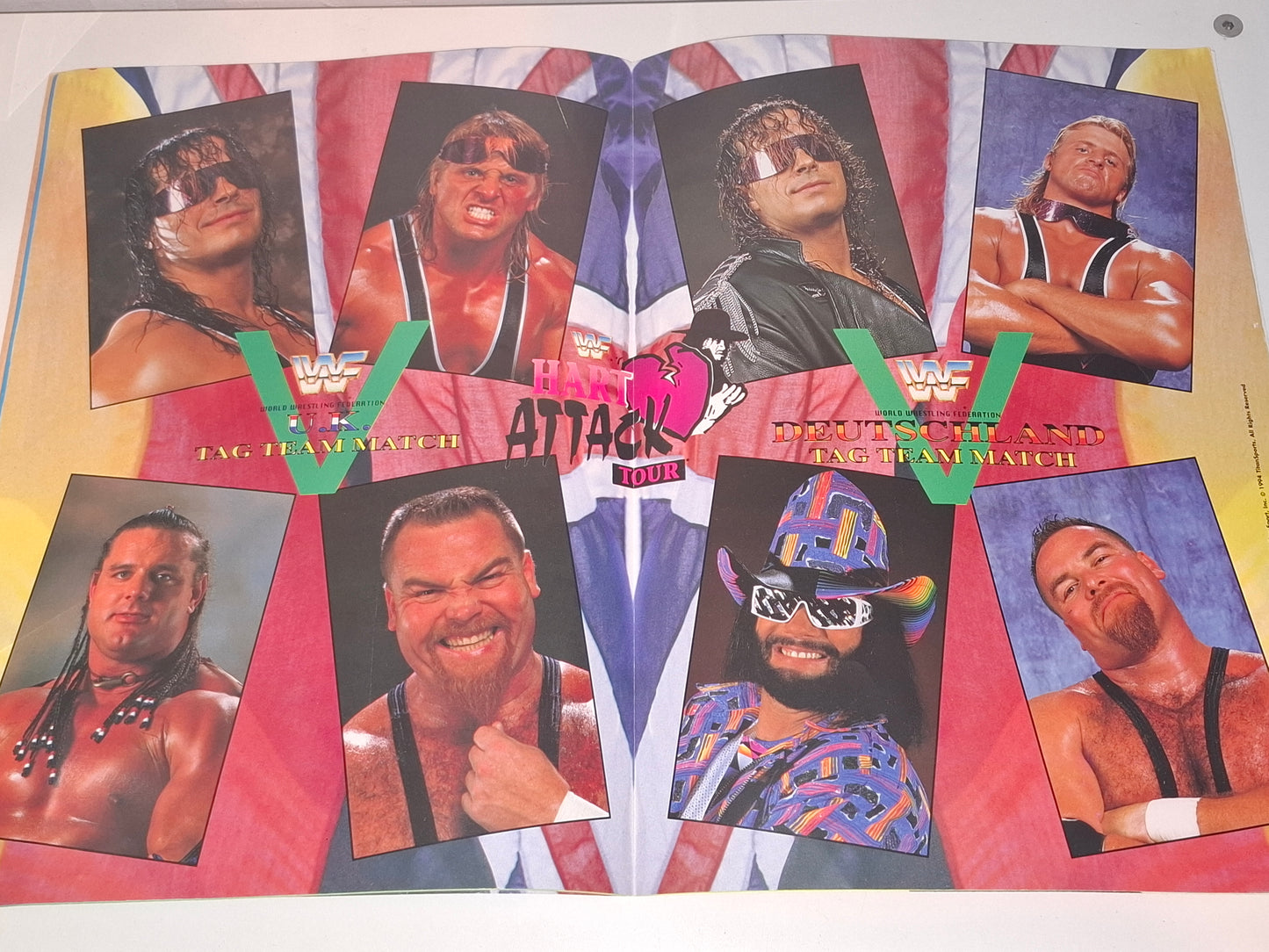 WWF Wrestling - Hart Attack European Tour 93 - Official Event Program (1993)