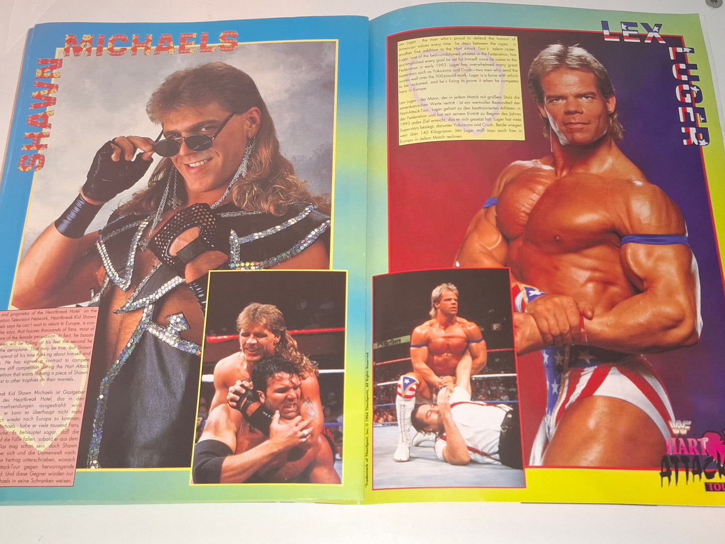 WWF Wrestling - Hart Attack European Tour 93 - Official Event Program (1993)