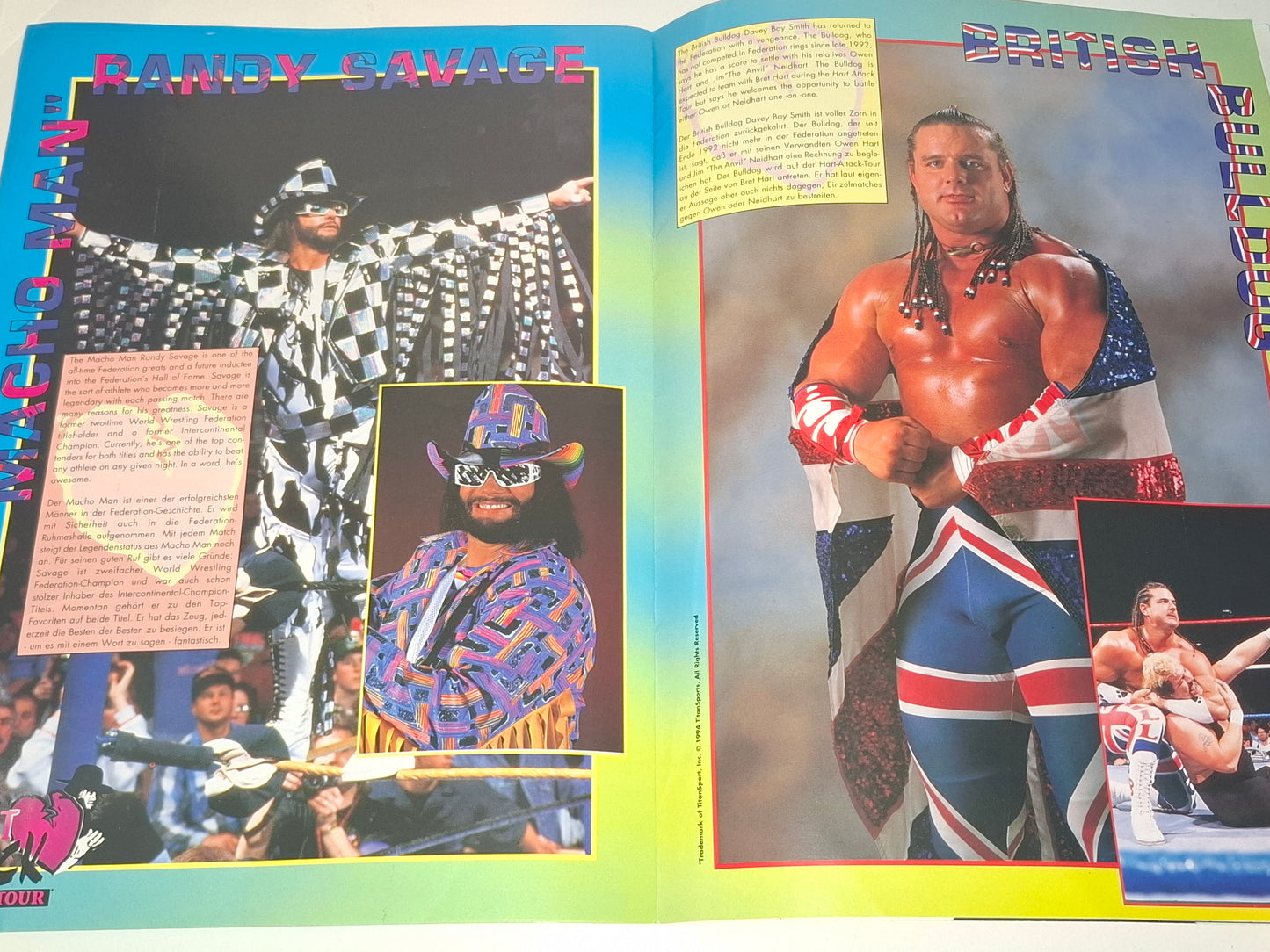 WWF Wrestling - Hart Attack European Tour 93 - Official Event Program (1993)