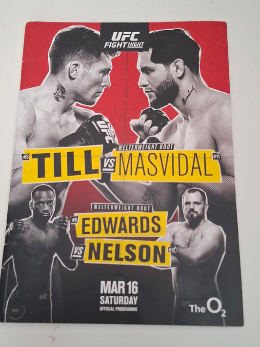UFC Fight Night 147 (UK) - Till Vs Masvidal - Official Event Program (2019)