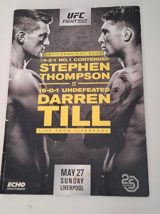 UFC Fight Night 130 (UK) - Thompson Vs Till - Official Event Program (2018)