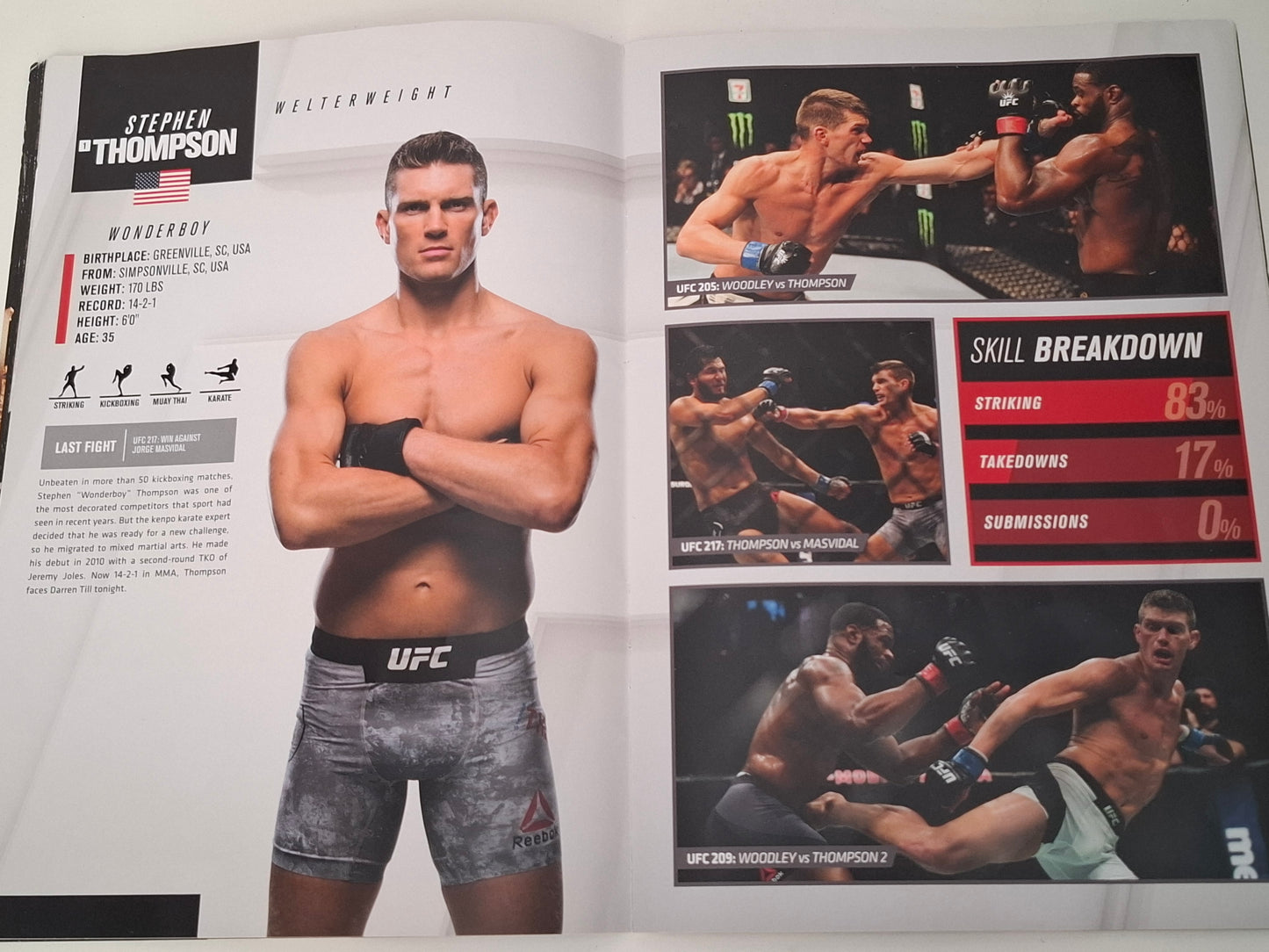 UFC Fight Night 130 (UK) - Thompson Vs Till - Official Event Program (2018)