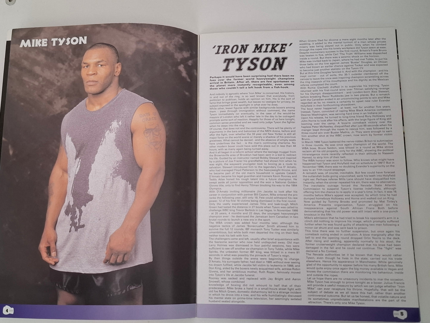 Mike Tyson Vs Julius francis - Official Boxing Event Program (2000)