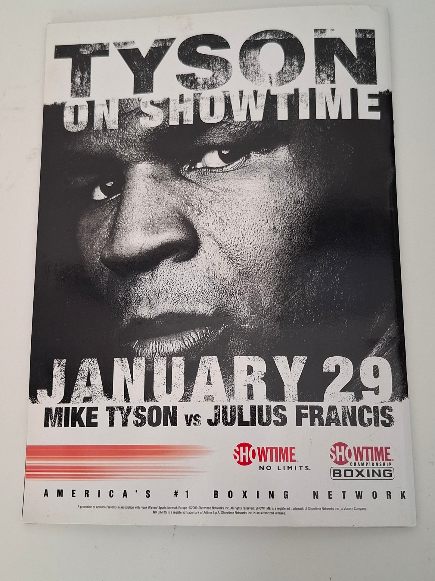 Mike Tyson Vs Julius francis - Official Boxing Event Program (2000)