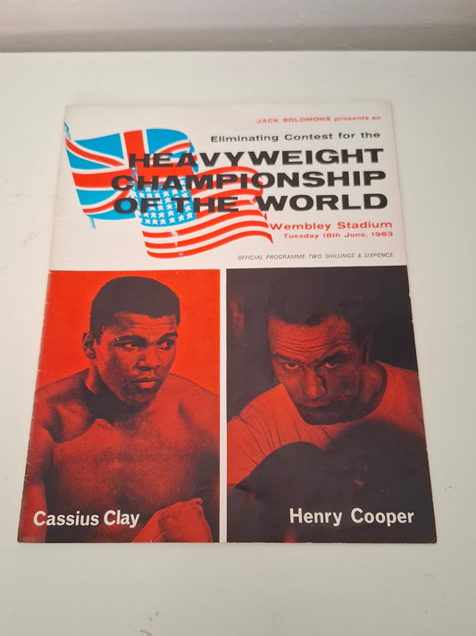 Cassius Clay (Muhammad Ali) Vs Henry Cooper - Official Boxing Event Program (1963)
