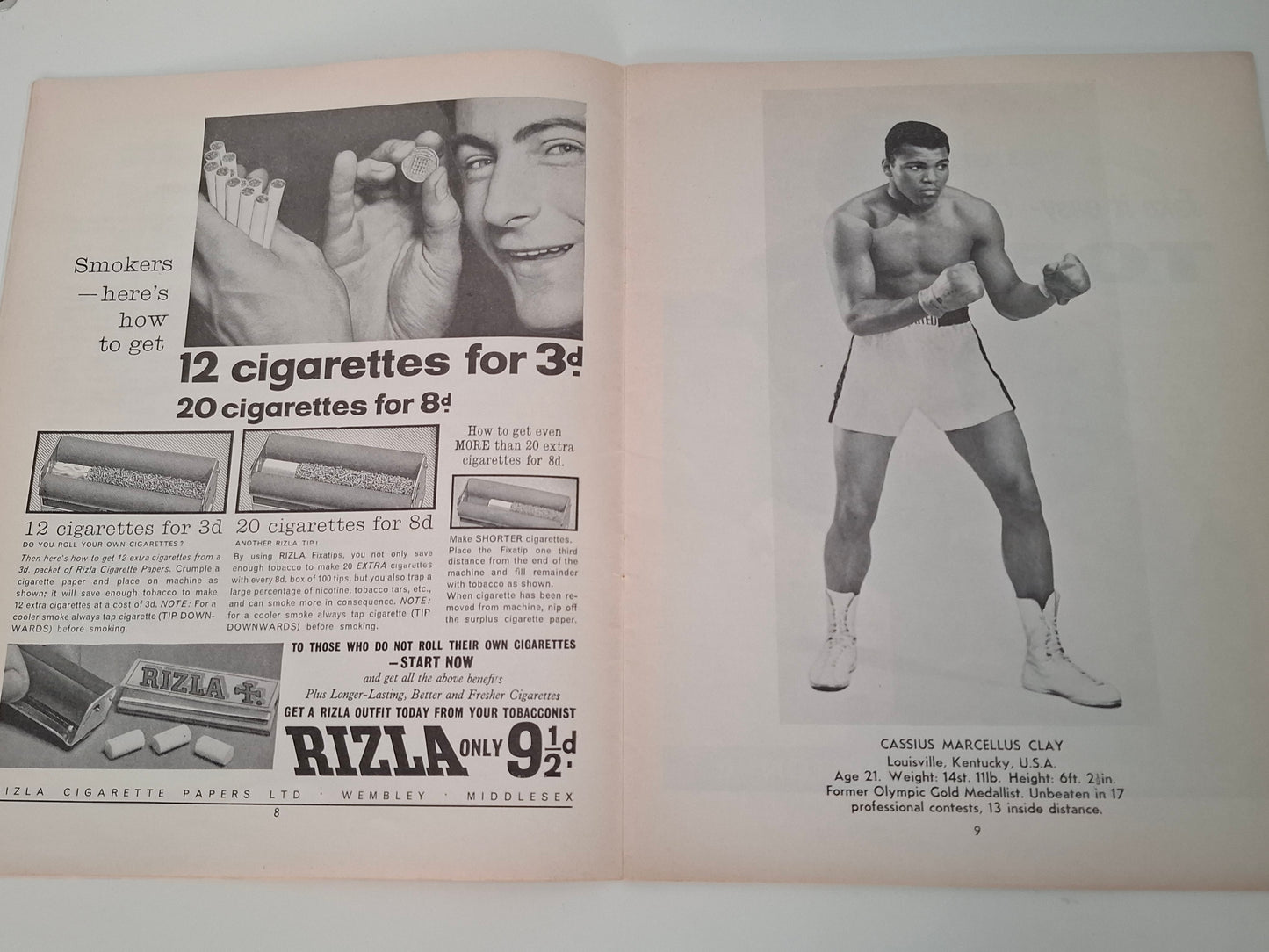 Cassius Clay (Muhammad Ali) Vs Henry Cooper - Official Boxing Event Program (1963)