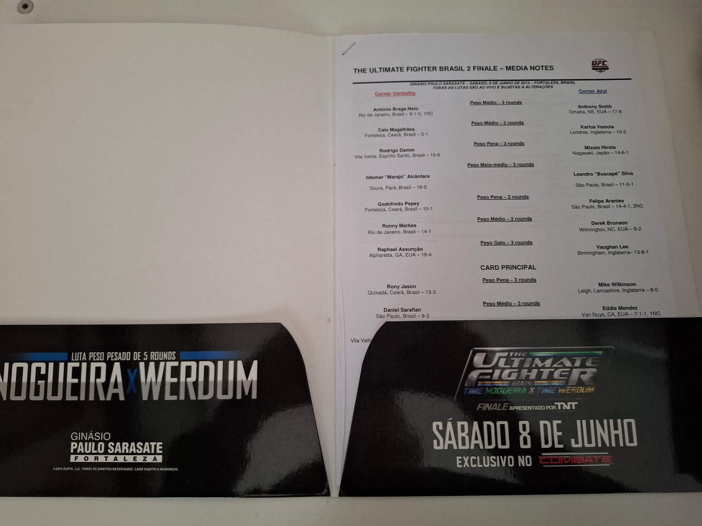 UFC on Fuel Tv 10 - TUF Brazil 2 Finale Nogueira Vs Werdum - Official Press Kit / Media Pack (2013)