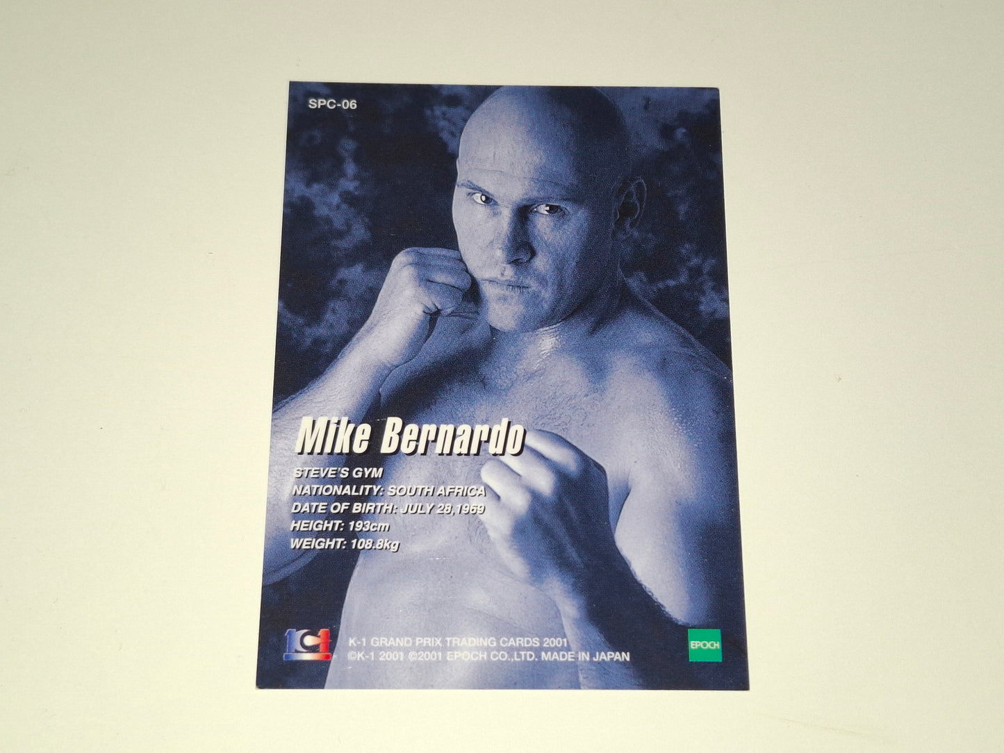 Mike Bernardo - Official Trading Card - #SPC-06 - K-1 Kickboxing Epoch Set (2001)