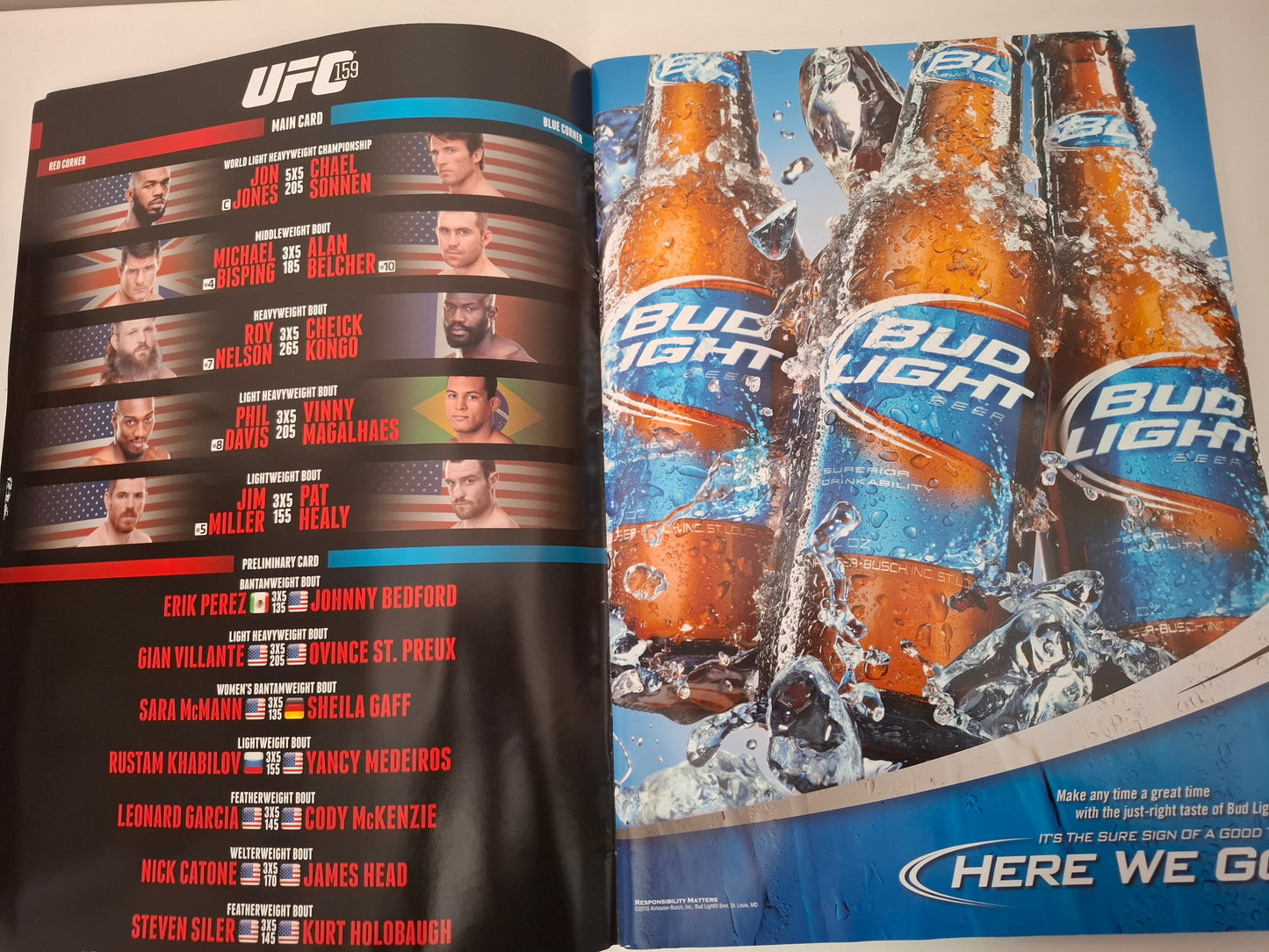 UFC 159 - Jones Vs Sonnen - Official Event Program (2013)