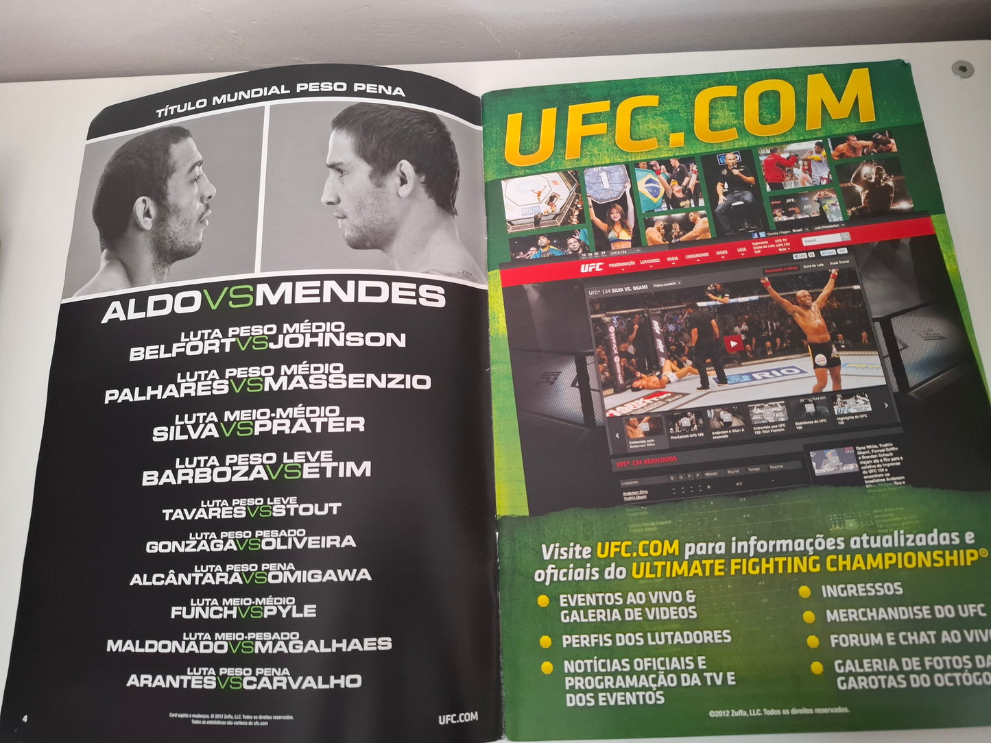UFC 142 (BRA) - Aldo Vs Mendes - Official Event Program (2012)